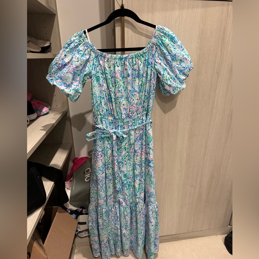Lilly Pulitzer off shoulder dress - size small